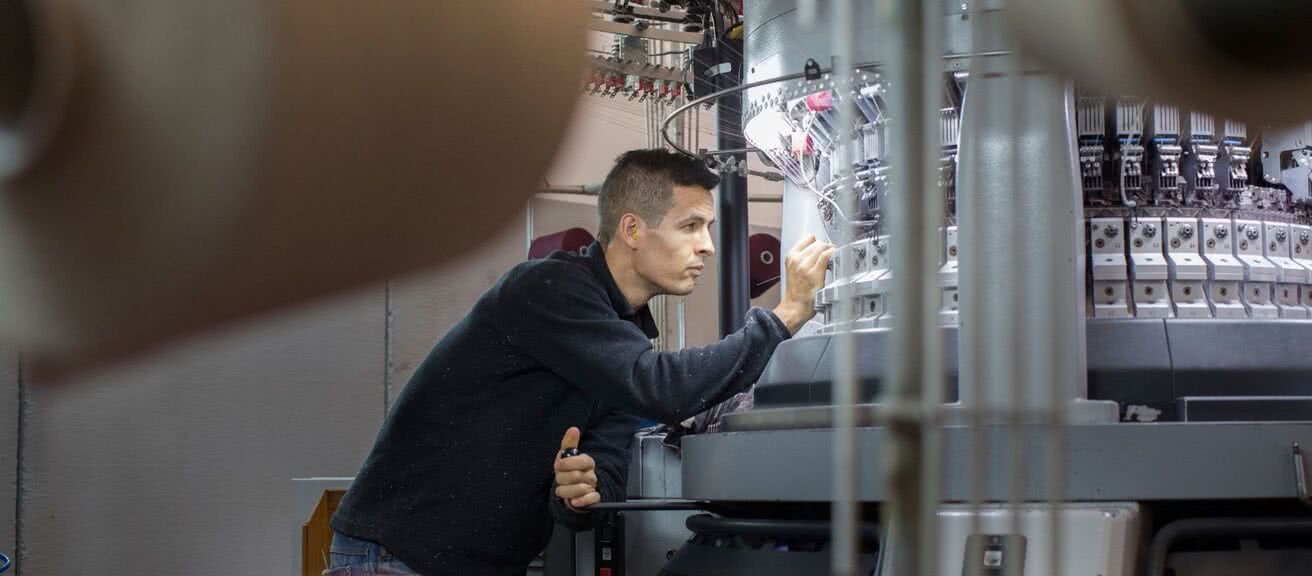 machine à tricoter lin